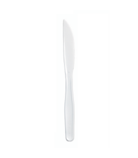 Mini couteau plastique PS blanc 125 -100Pcs