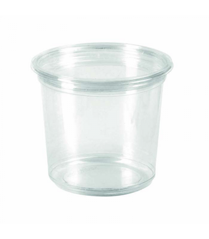 Pot Deli rond PLA transparent  H69mm 750ml -50Pcs
