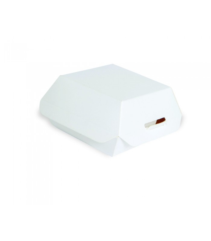 Mini boîte burger en carton blanc 98x95mm H50mm -25Pcs