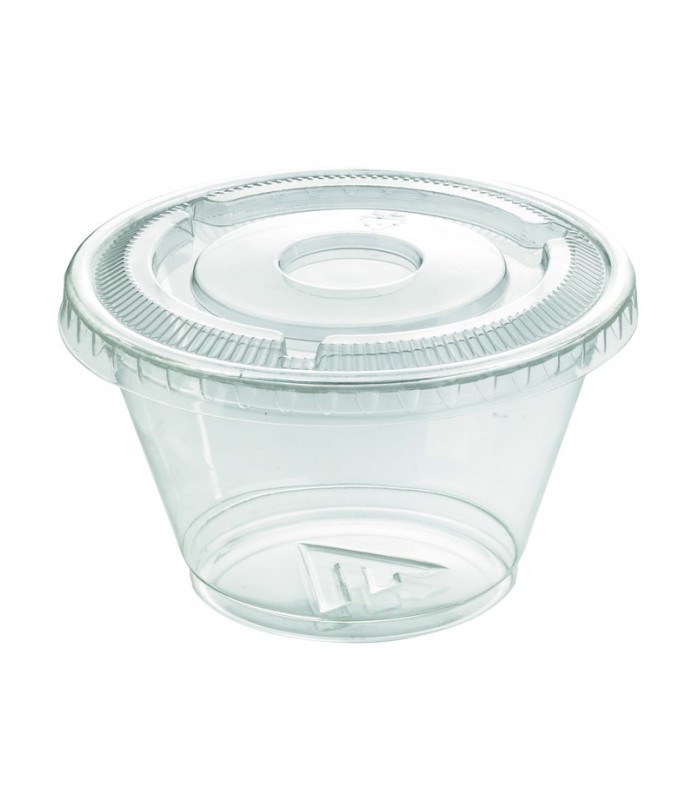 Pot à dessert transparent en plastique PET  H60mm 210ml -50Pcs
