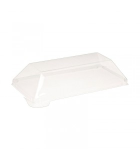 Couvercle dôme transparent en plastique PET pour mise en bouche Klarity 130x65mm -50Pcs