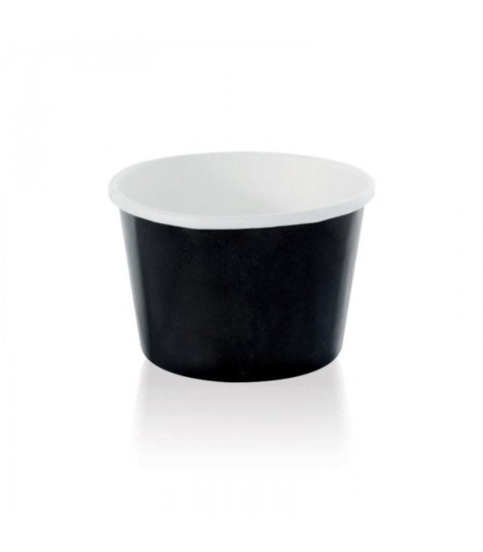 Pot carton noir chaud et froid  H44mm 130ml -50Pcs