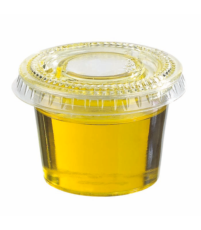 Pot à sauce rond en plastique PET transparent  H35mm 80ml -100Pcs