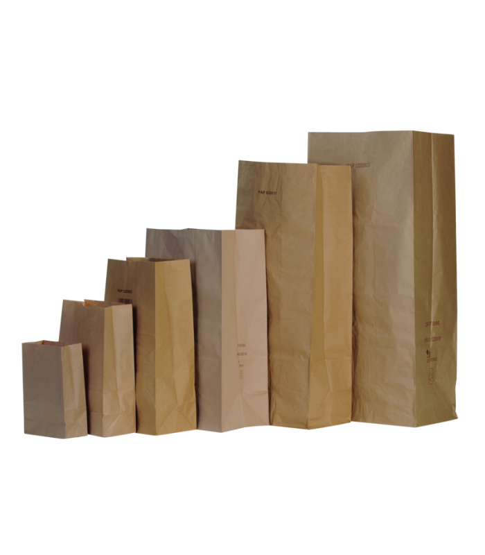 Sac poubelle papier 1 pli  360x240mm H860mm 80000ml -50Pcs