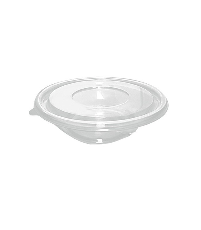 Saladier plastique PET rond transparent avec couvercle  H60mm 1000ml -25Pcs