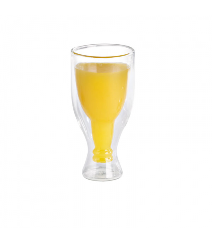 Mini verre borosilicate double paroi "Bibou"  H100mm 60ml -12Pcs