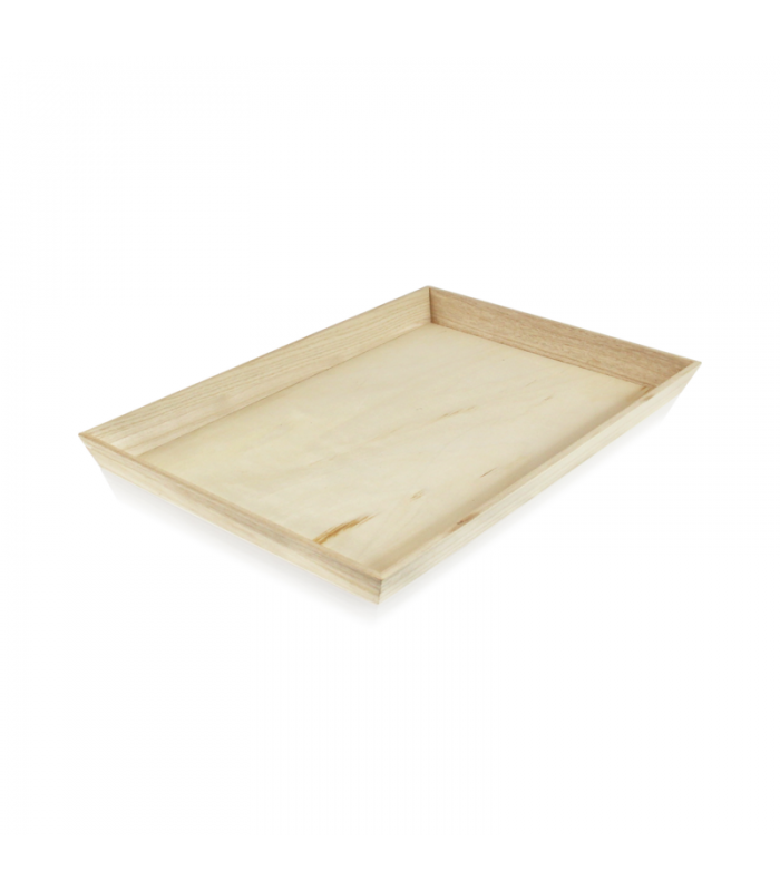 Plateau repas bois NOA  390x290mm H40mm -10Pcs