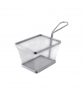 Mini panier friteuse métal rectangulaire  105x85mm H65mm -6Pcs