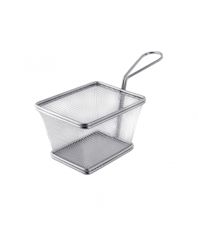 Mini panier friteuse métal rectangulaire  125x100mm H85mm -6Pcs
