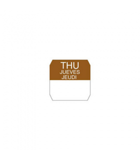 Rouleau étiquette marron jeudi 25x25mm -1000Pcs