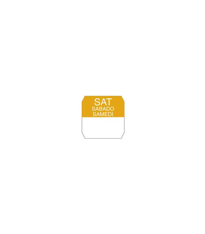 Rouleau étiquette orange samedi 25x25mm -1000Pcs