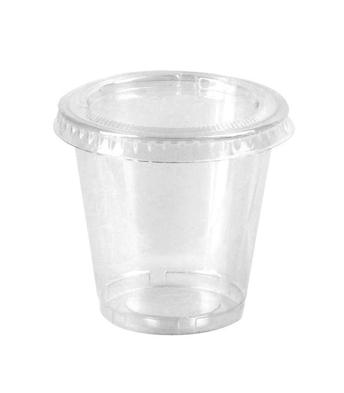 Pot à dessert transparent en plastique PET  H35mm 80ml -100Pcs