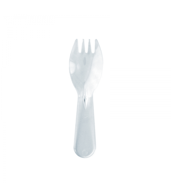 Mini spork plastique transparente 90 -100Pcs