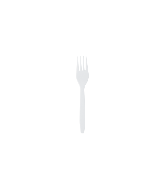 FOURCHETTE BLANCHE EMBALLAGE INDIVIDUEL 155 -1000Pcs
