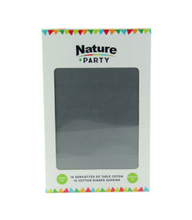 Serviette coton gris -10Pcs