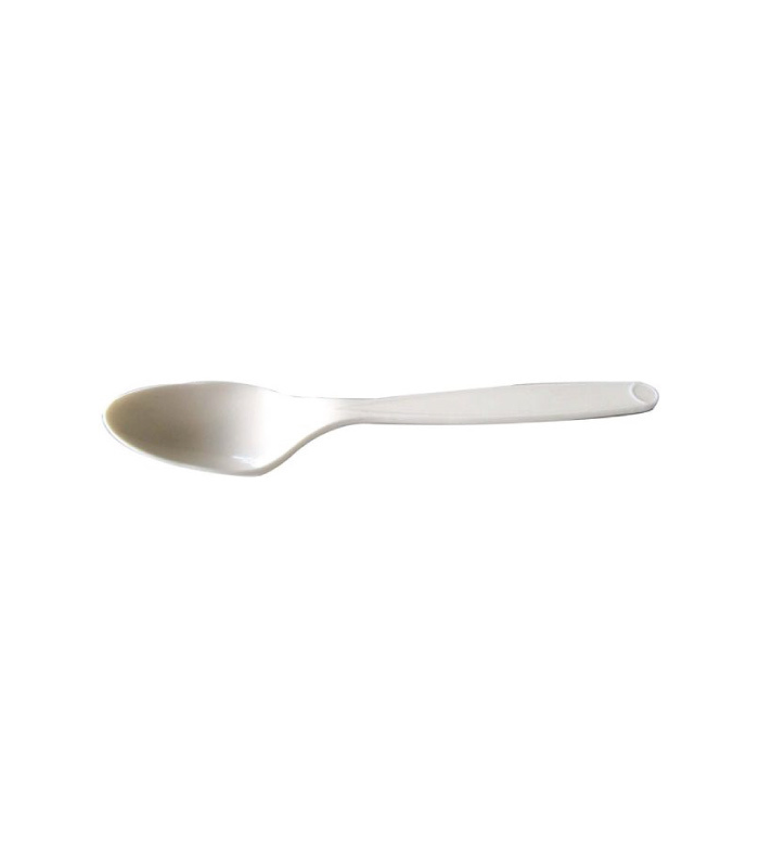Cuillère PLA blanche 18 cm -24Pcs
