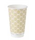 Gobelet en carton brun à double paroi sans matière plastique, Waterbased  H136mm 460ml-500Pcs
