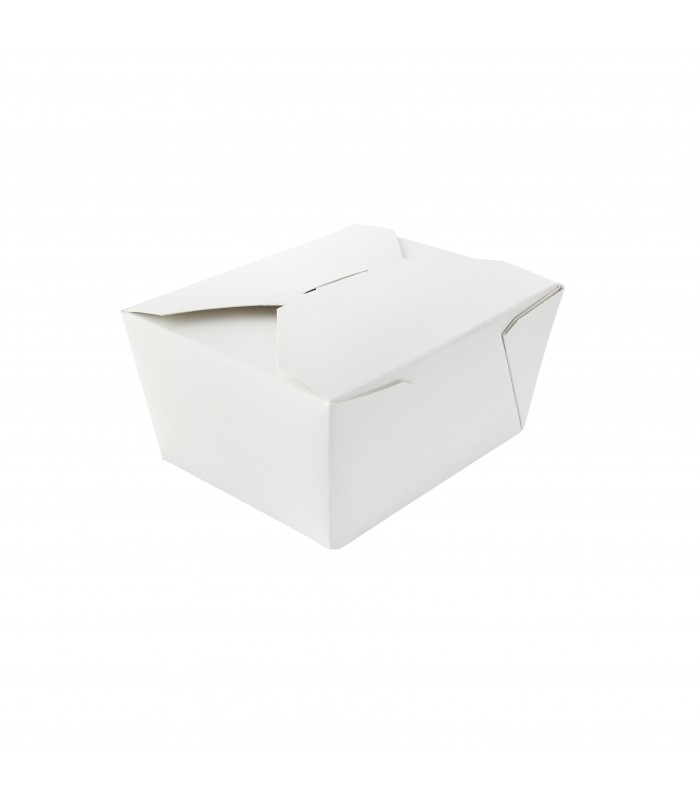 Boîte repas carton blanc 130x107mm H67mm 750ml -25Pcs