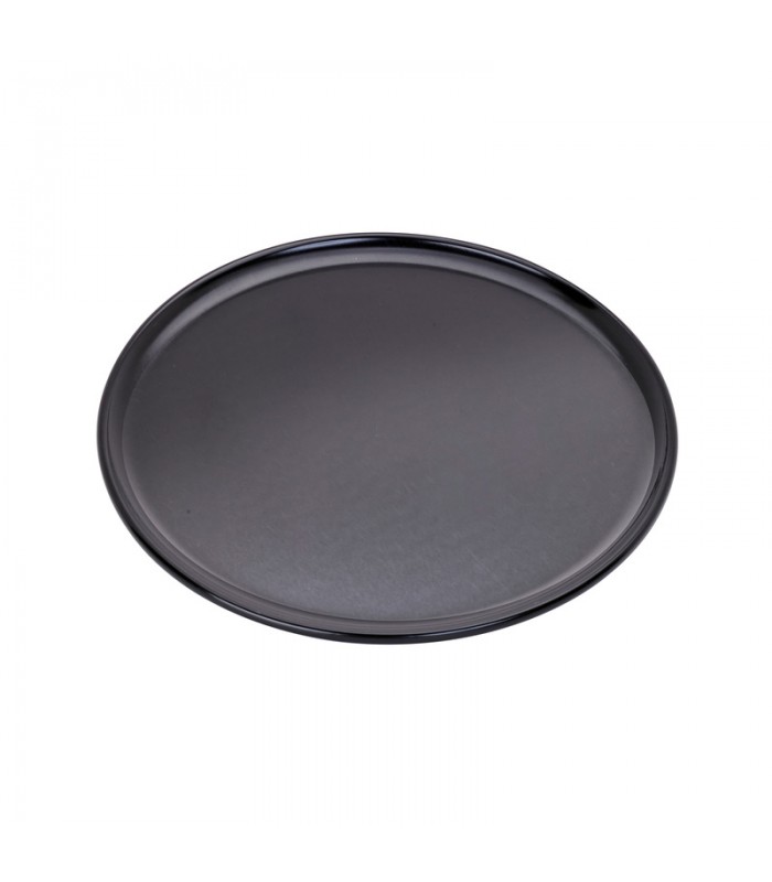 Plateau/assiette noir pour pizza en aluminium anodisé  H8mm -12Pcs