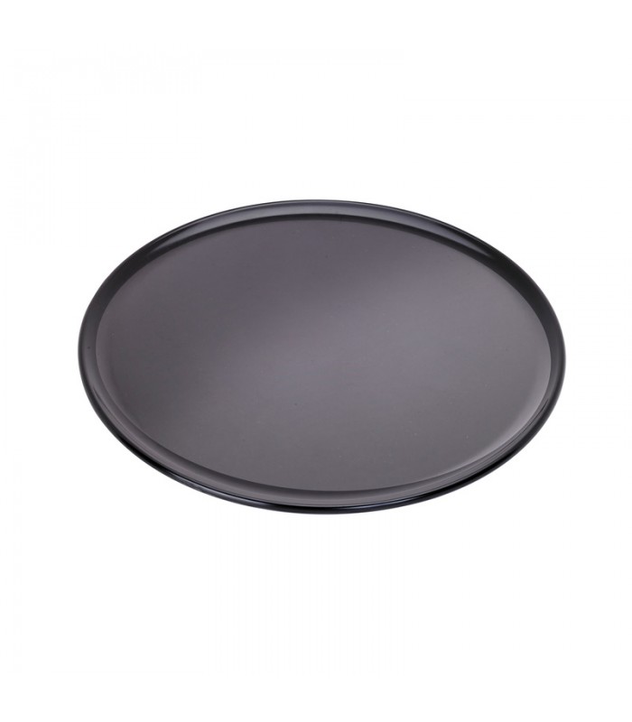 Plateau/assiette noir pour pizza en aluminium anodisé   H8mm -12Pcs
