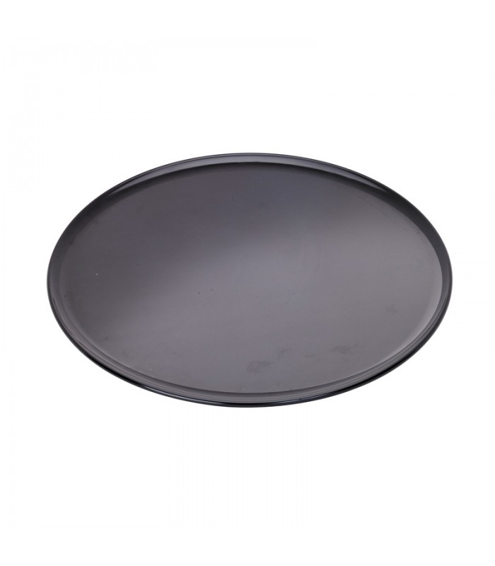 Plateau/assiette noir pour pizza en aluminium anodisé   H8mm -12Pcs