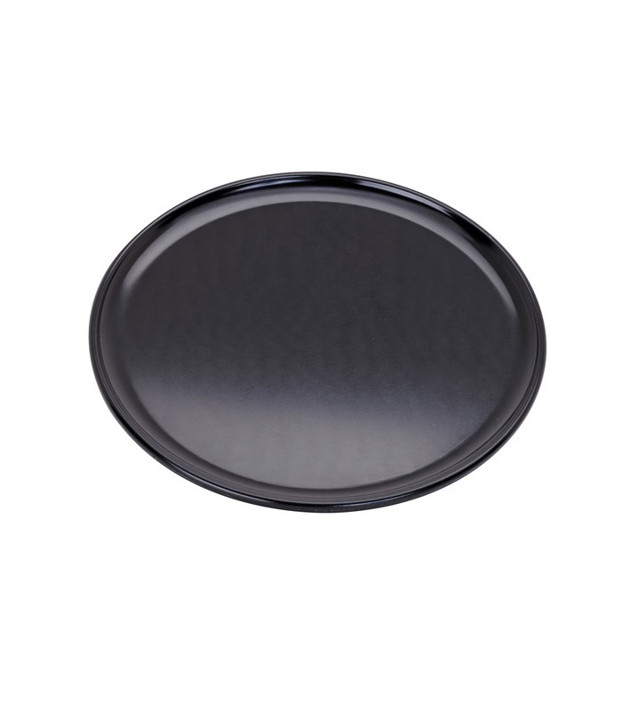 Plateau/assiette noir pour pizza en aluminium anodisé   H8mm -12Pcs