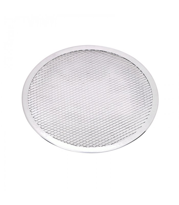 Grille à pizza ronde aluminium à fond ajouré  H4mm -12Pcs