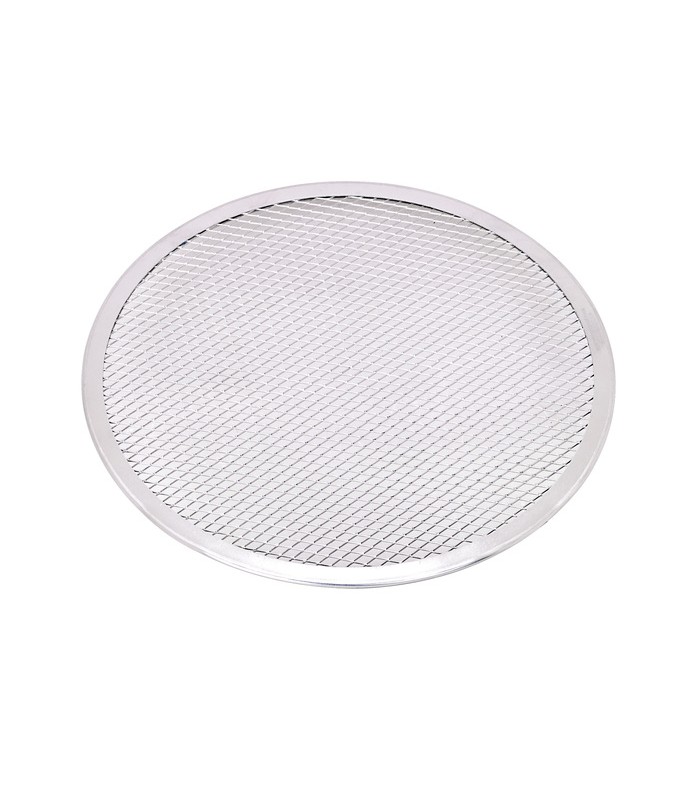 Grille à pizza ronde aluminium à fond ajouré  H4mm -12Pcs