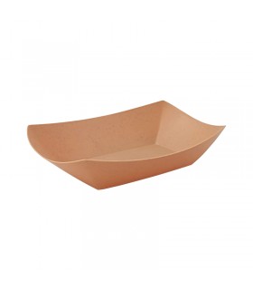 Barquette Bateau kraft réutilisable 218x155mm H40mm -10Pcs