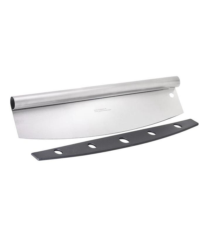 Couteau pizza Rocker en inox avec étui protecteur 355x100mm H25mm -6Pcs