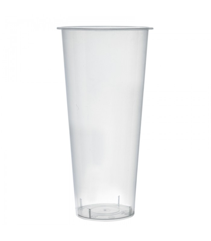 Gobelet Bubble tea en PP injecté transparent  H178mm 650ml -25Pcs