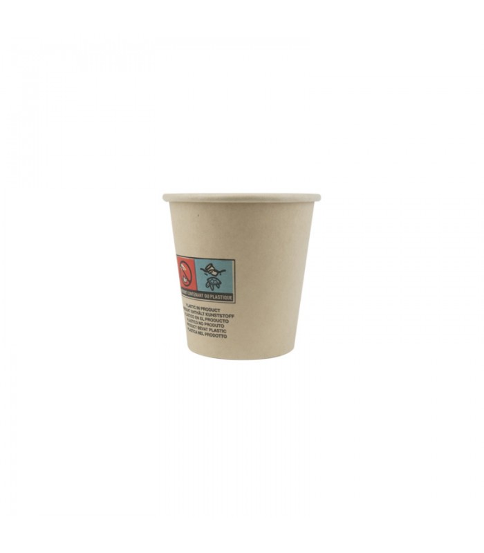 Gobelet en fibre de bambou avec laminage plastique PE   H57mm 72ml - 1000Pcs