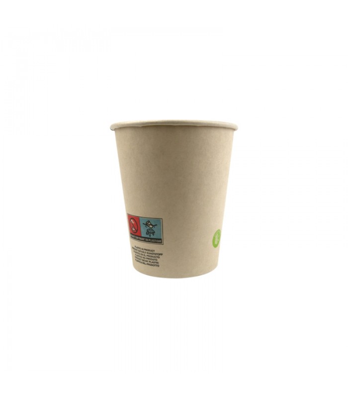 Gobelet en fibre de bambou avec laminage plastique PE   H79mm 180ml - 1000Pcs