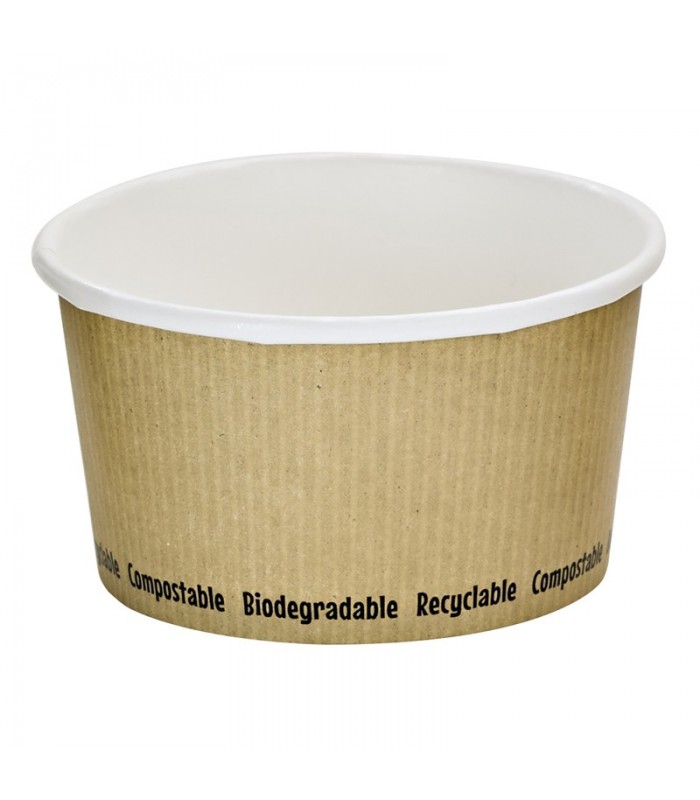 Pot à soupe carton blanc   H63mm 340ml