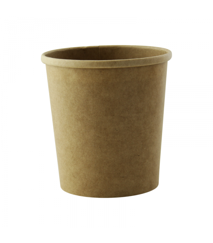 Pot carton kraft brun chaud et froid   H104mm 490ml