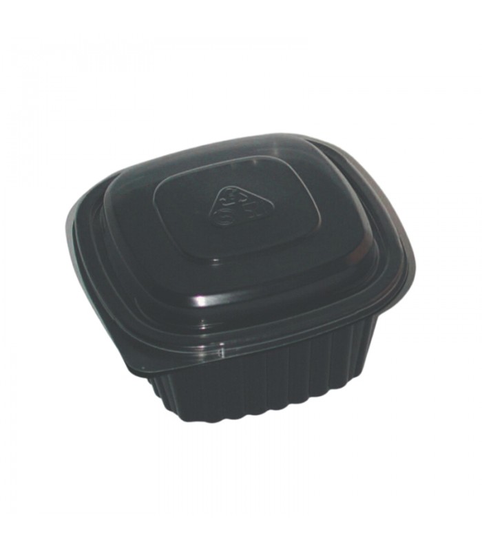 Cassolette plastique carrée noire 137x137mm H60mm 500ml - 900Pcs
